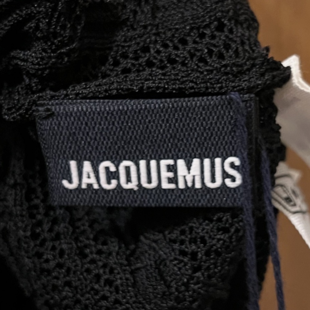 Jacquemus Top Sheer Knit Short Sleeve Unisex Pullover Shirt Sz XS - Picture 6 of 10